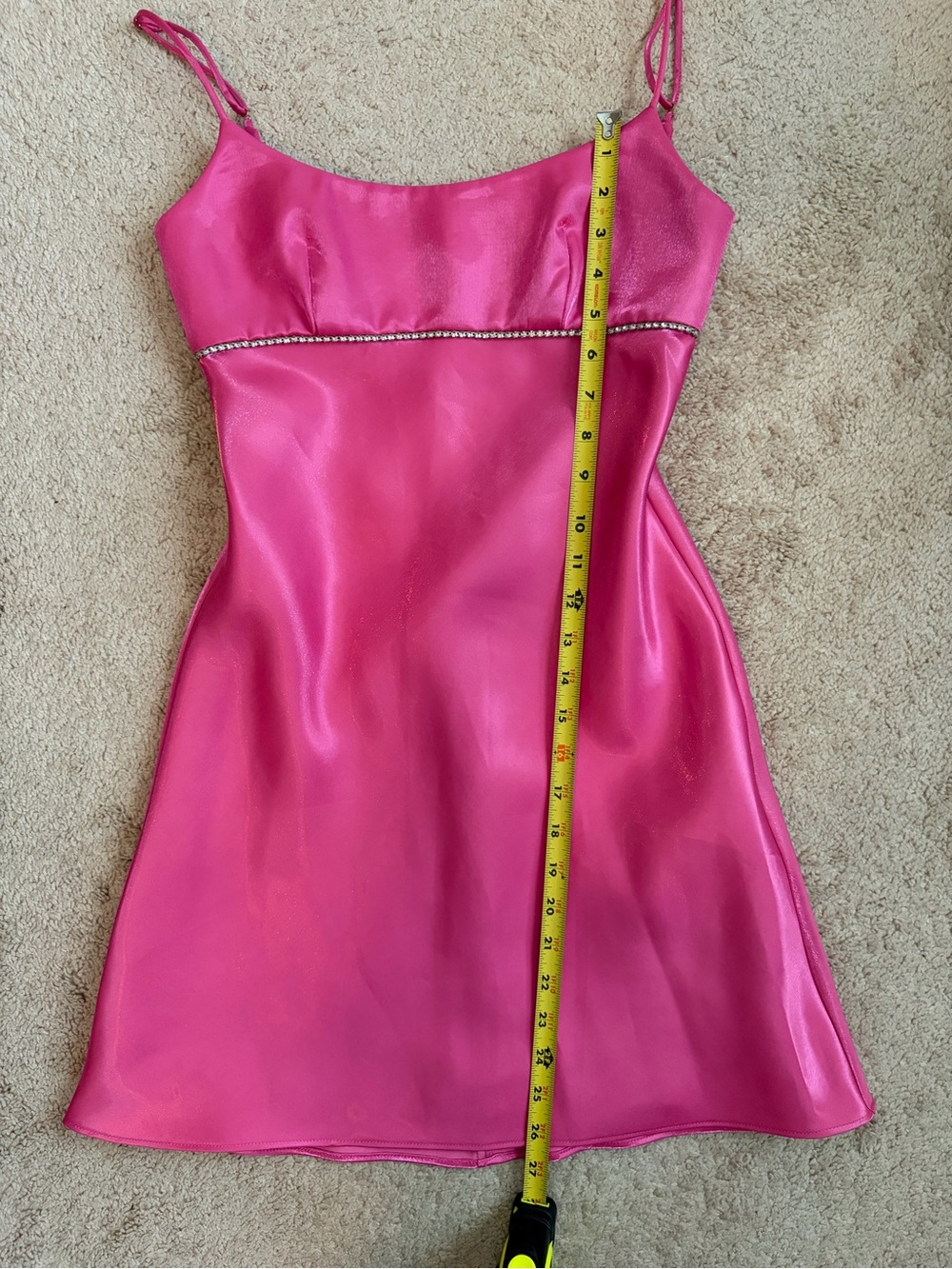 Amanda Uprichard NWT Kiersten Mini Dress Hot Pink Satin Women's Size XS - Picture 13 of 14